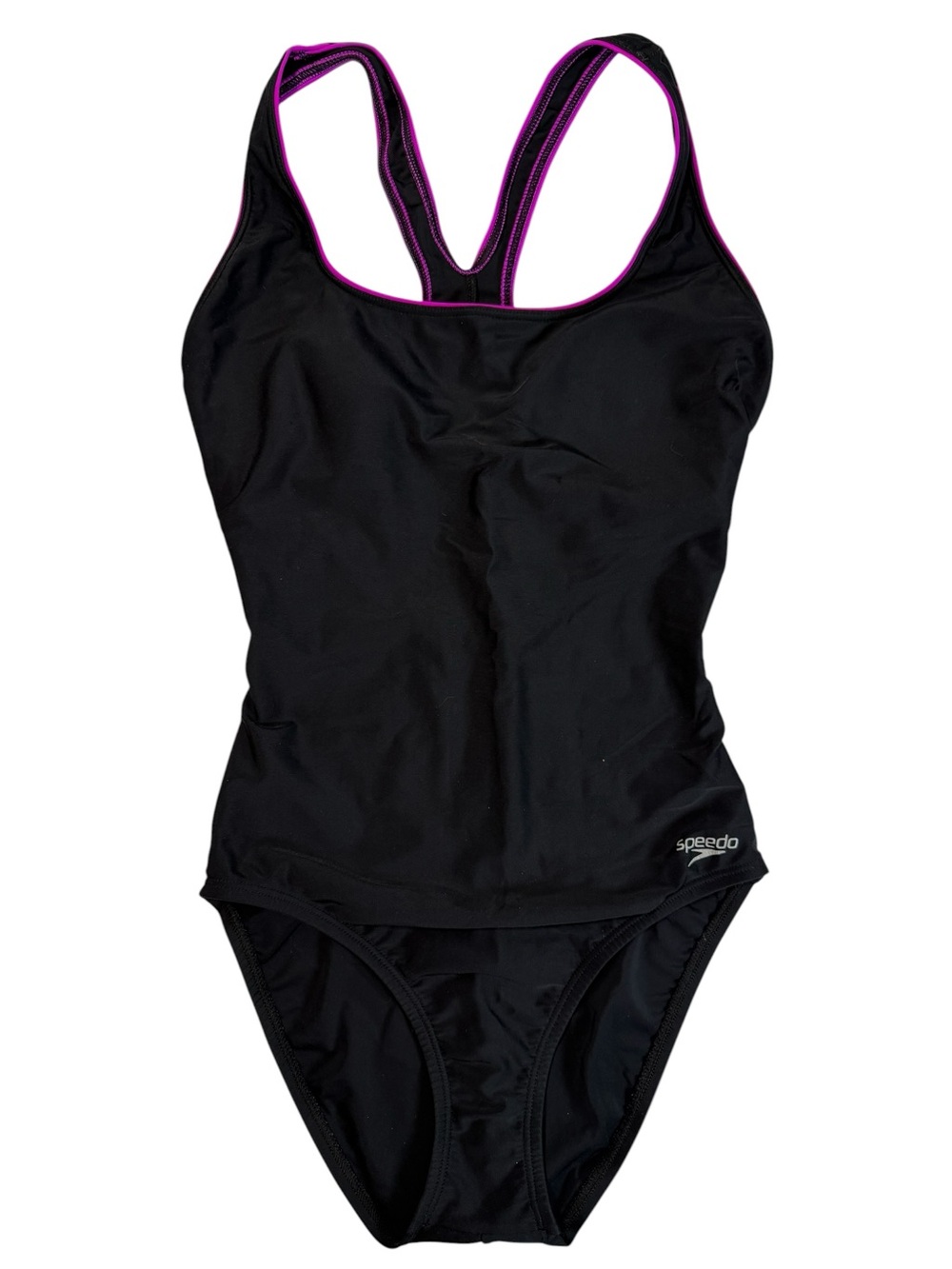 Speedo Ultraback Black One-Piece Tank Swim Suit 
Size 6